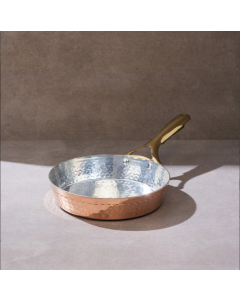 Copper Frypan (Frying Pan) with Insulated Brass Handle