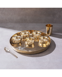 Bronze (Kansa) Elevated Thaali Set &ndash; 13.5