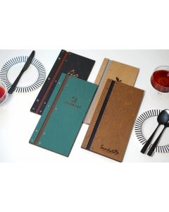 Wooden bar Folder for wine list
